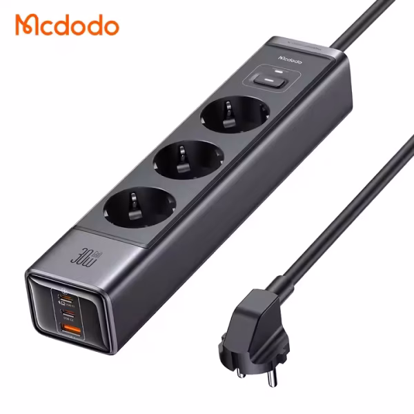 چند راهی برق و شارژر مک دودو Mcdodo CH-062 GaN دارای 3 پورت